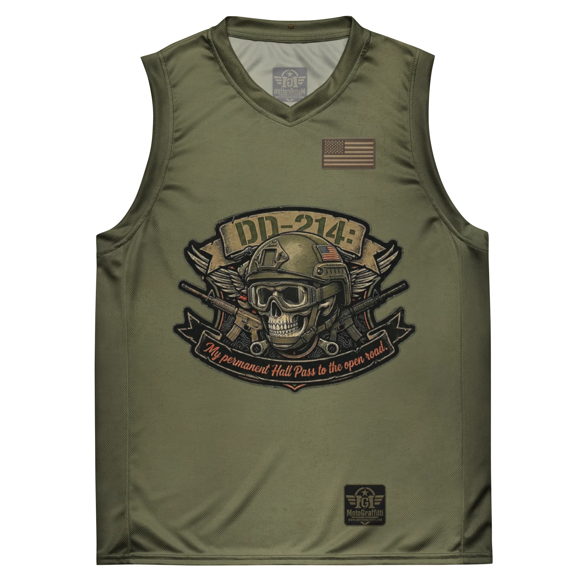 DD214 OD Green Distressed product image (2)