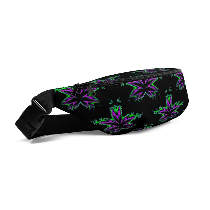 Weed 420 Fanny Pack, Cannabis Twisted Budz Bag, Pot Leaf Pattern Stoner Art Accessory product image (2)