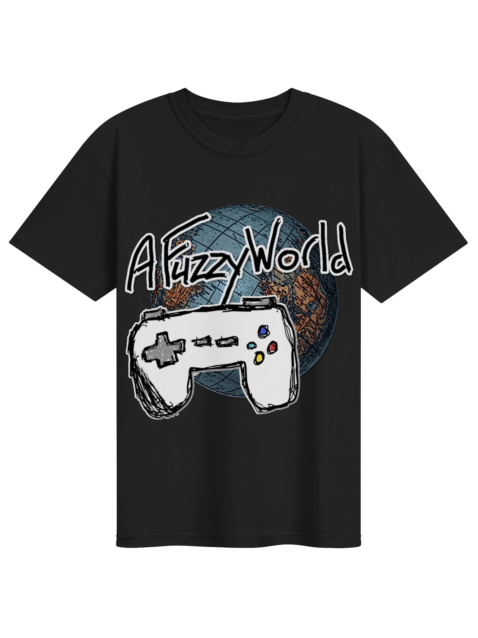 2026 A Fuzzy World Black Tee product image (1)