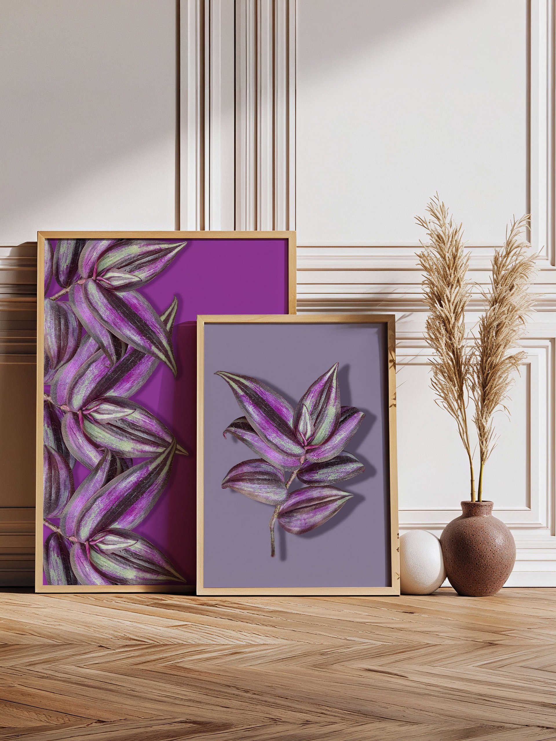 Purple Botanical Set of 2 | Tradescantia Printable Wall Art Duo | Digital Download product image (1)