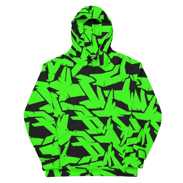 MALEREI LÁVINCI | BLACK/NEON GREEN HOODIE product image (1)