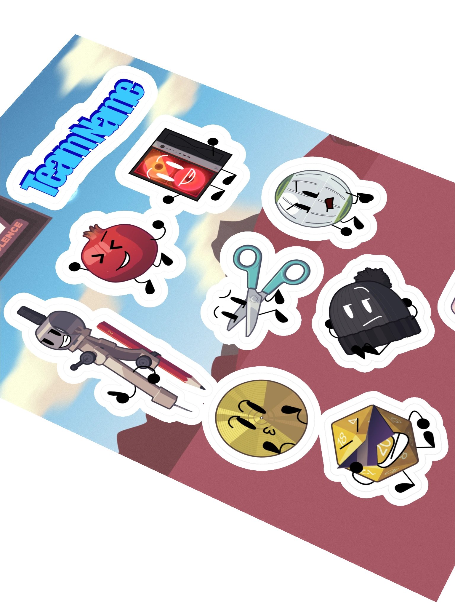 GOEFAV Sticker Sheet - Team Name product image (3)
