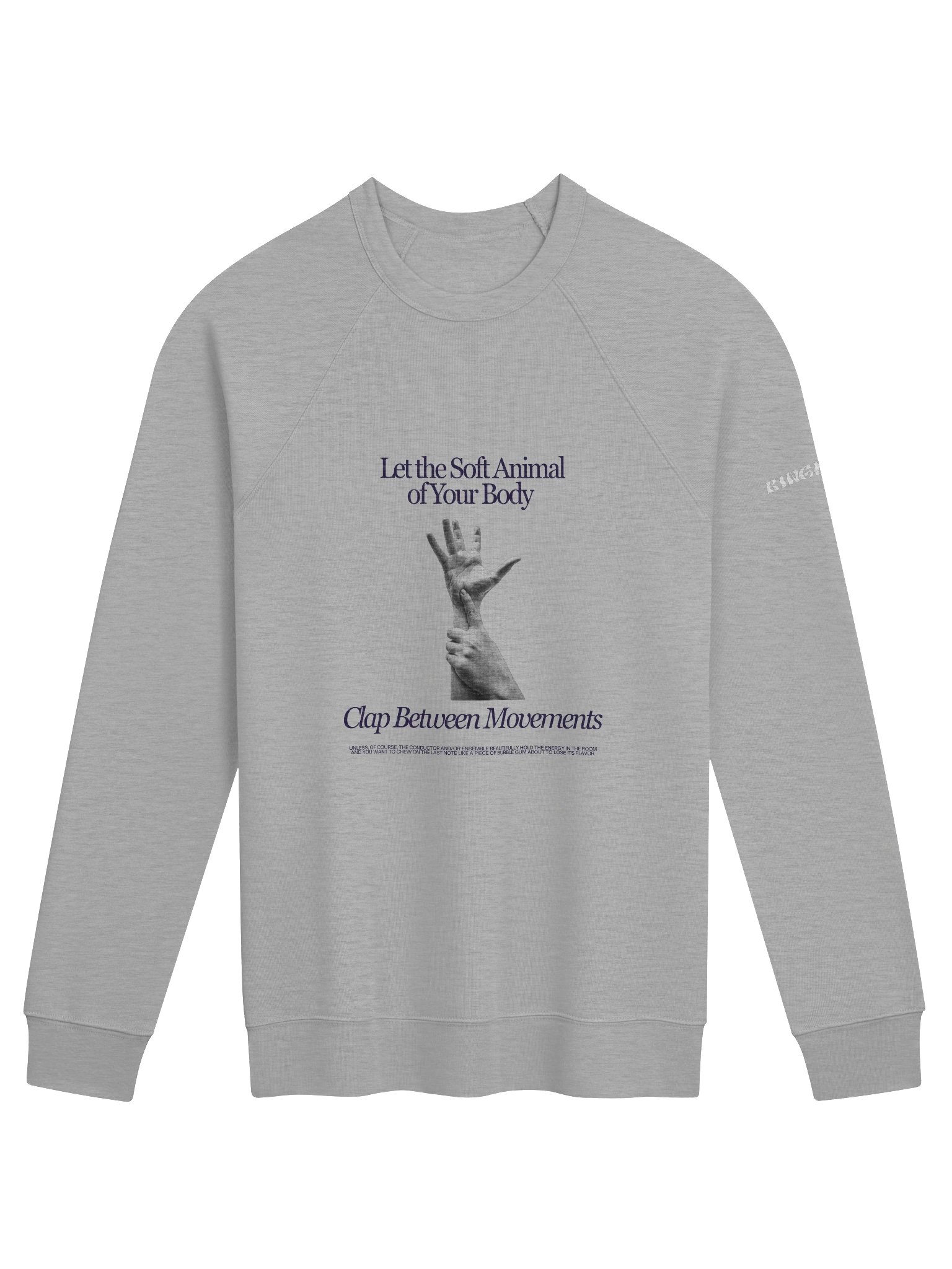 Clap Between Movements Crew - Reaching - Heather Gray product image (1)