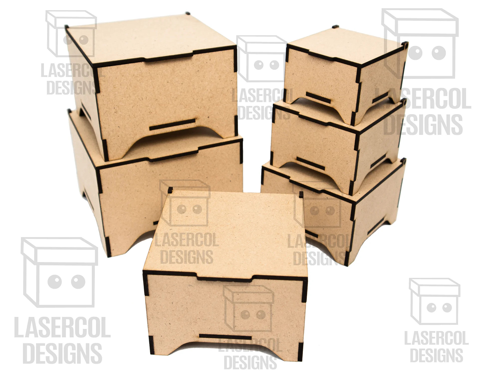 Boxes Set 6 (6 sizes) - Laser Cut Files product image (5)