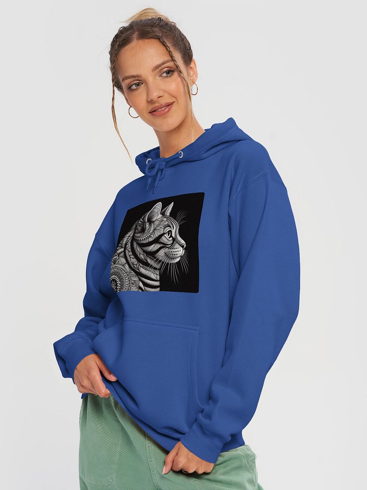Geometric Feline Illusion Hoodie product image (1)