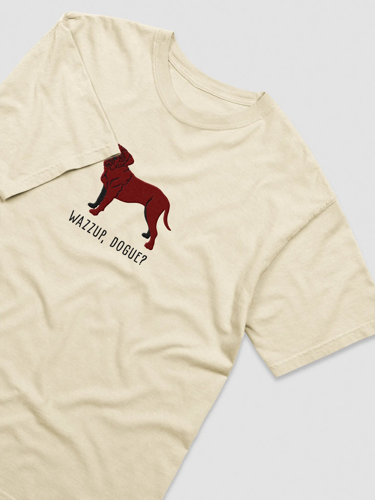 Wazzup, Dogue T-Shirt(Embroidered) of a Dogue de Bordeaux(Chocolate) product image (6)