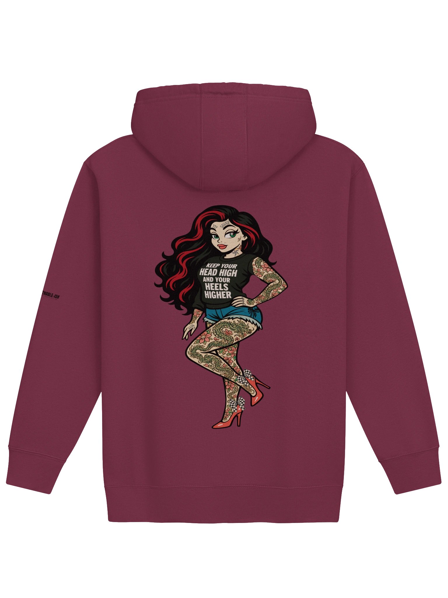 UNF★CKWITHABLE-ISH™ Features Skarlitt Pin-Up Icon Women's Hoodie Buttery Soft product image (2)