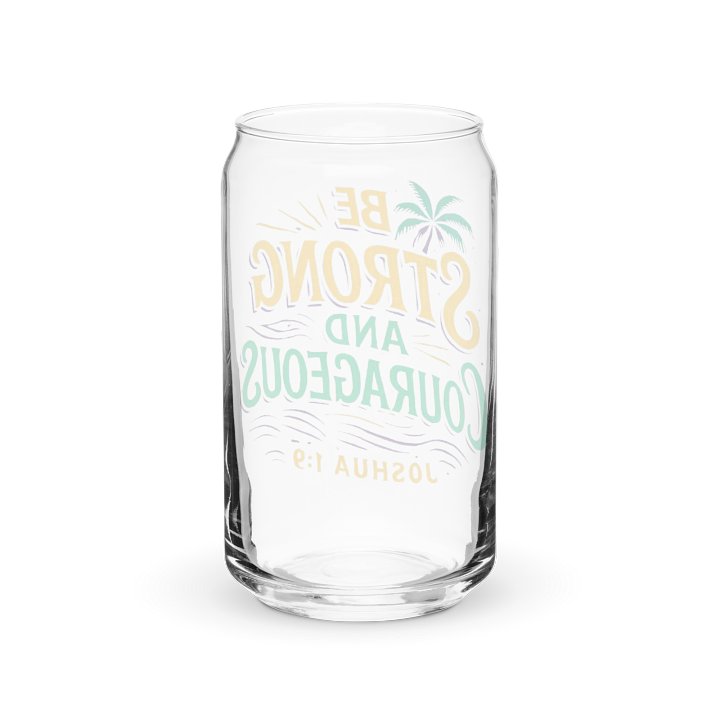 "Fearless Fuel" Can Glass | Joshua 1:9 Graffiti Faith Edition product image (6)