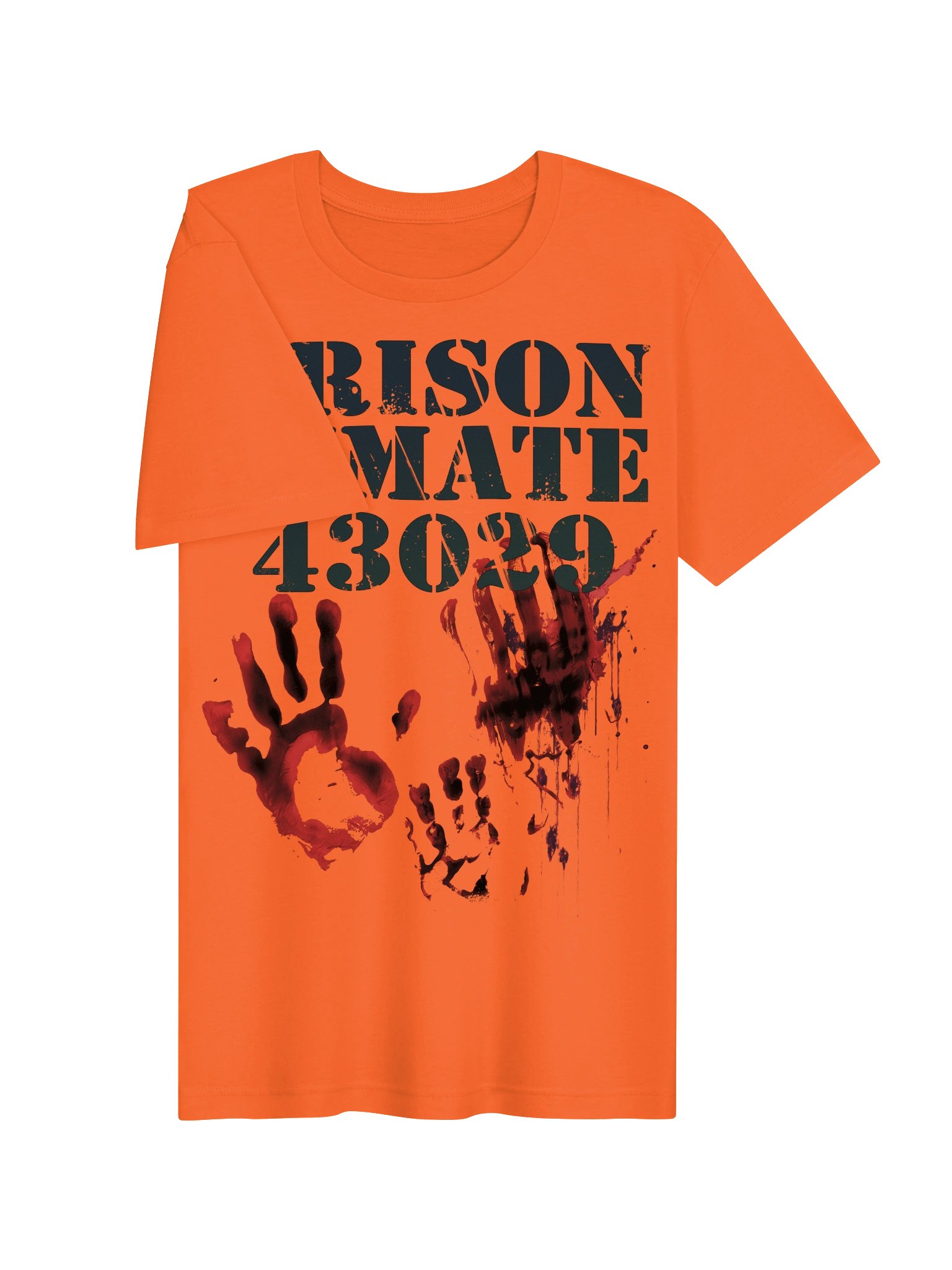 Prison Inmate Shirt Zombie Blood Splatter Jail Prisoner Gore Horror Costume product image (3)