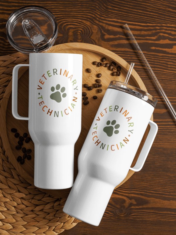 "Veterinarian technician" Travel Mug with a Handle product image (14)