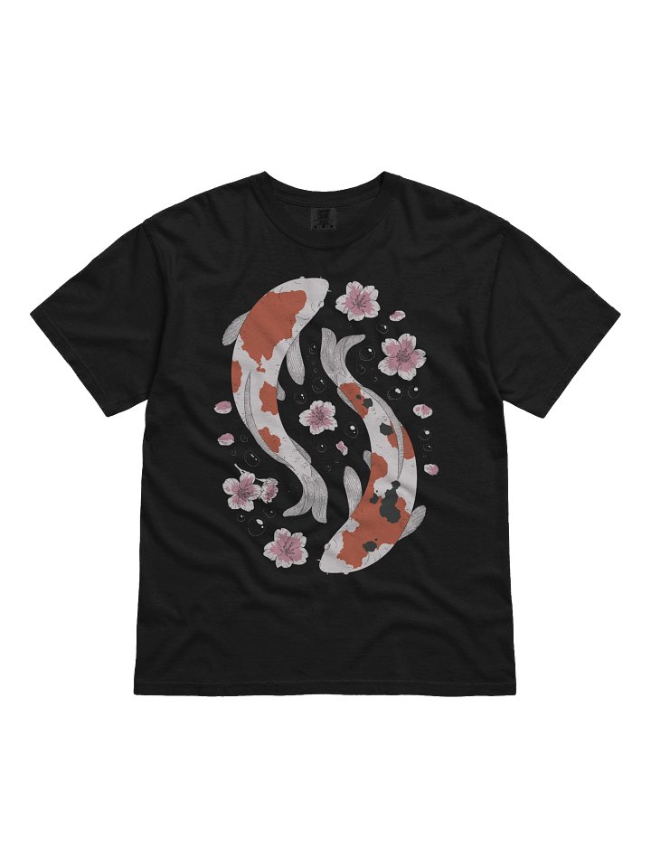 Koi Fish Cherry Blossom Shirt – Japanese Aesthetic Koi Graphic Tee, Zen Floral Design product image (1)