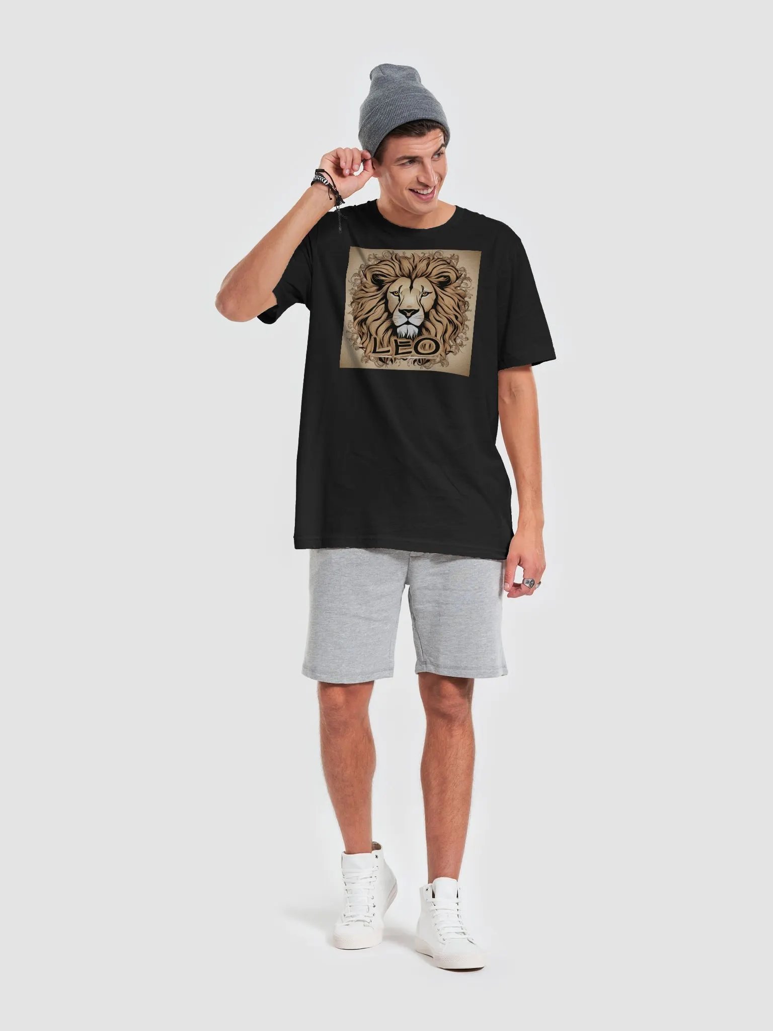 Unisex Leo Zodiac T-Shirt - Regal Lion Portrait, Astrology Gift product image (2)