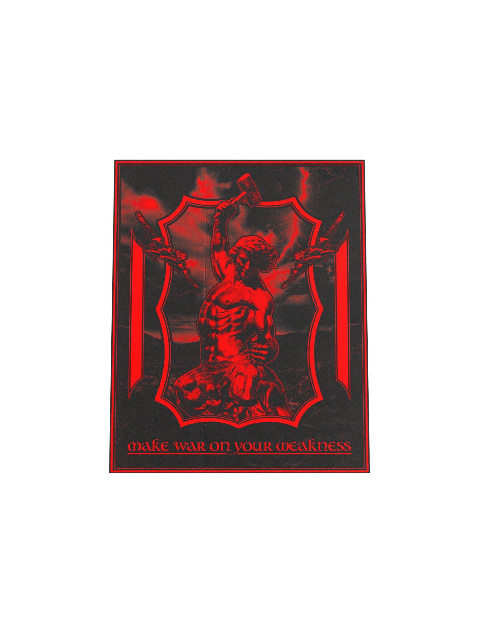 WAR ON WEAKNESS POSTER RED product image (10)