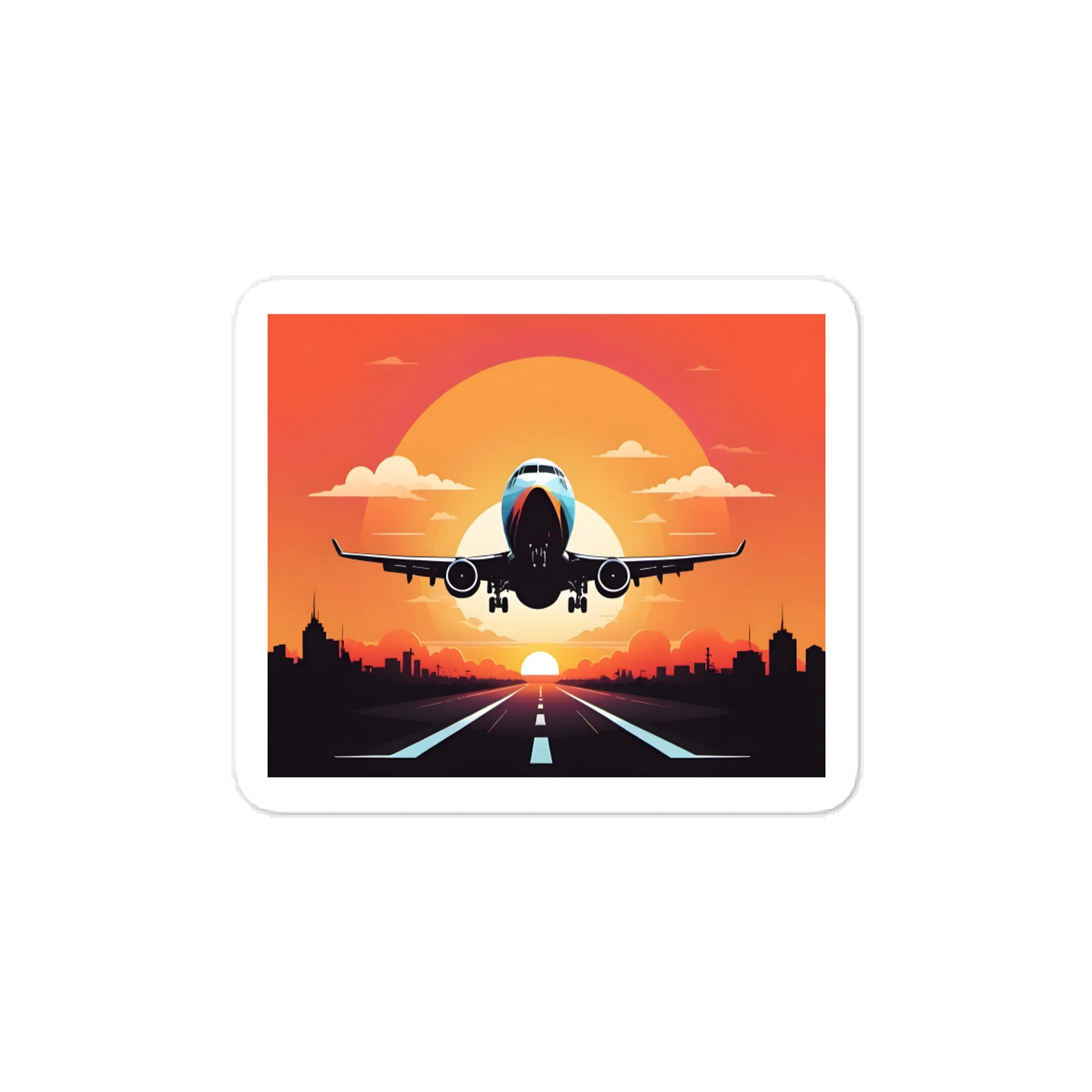 Sunset Takeoff Sticker product image (2)