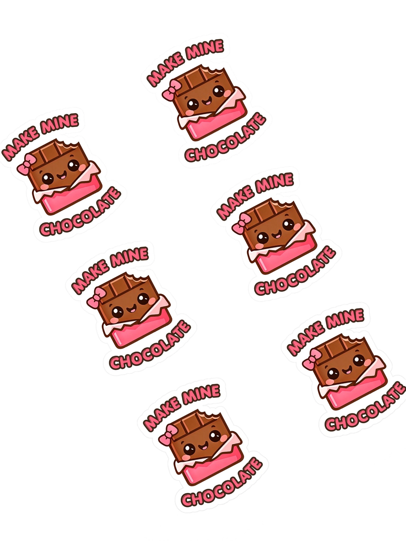 Make Mine Chocolate Sticker Sheet product image (1)