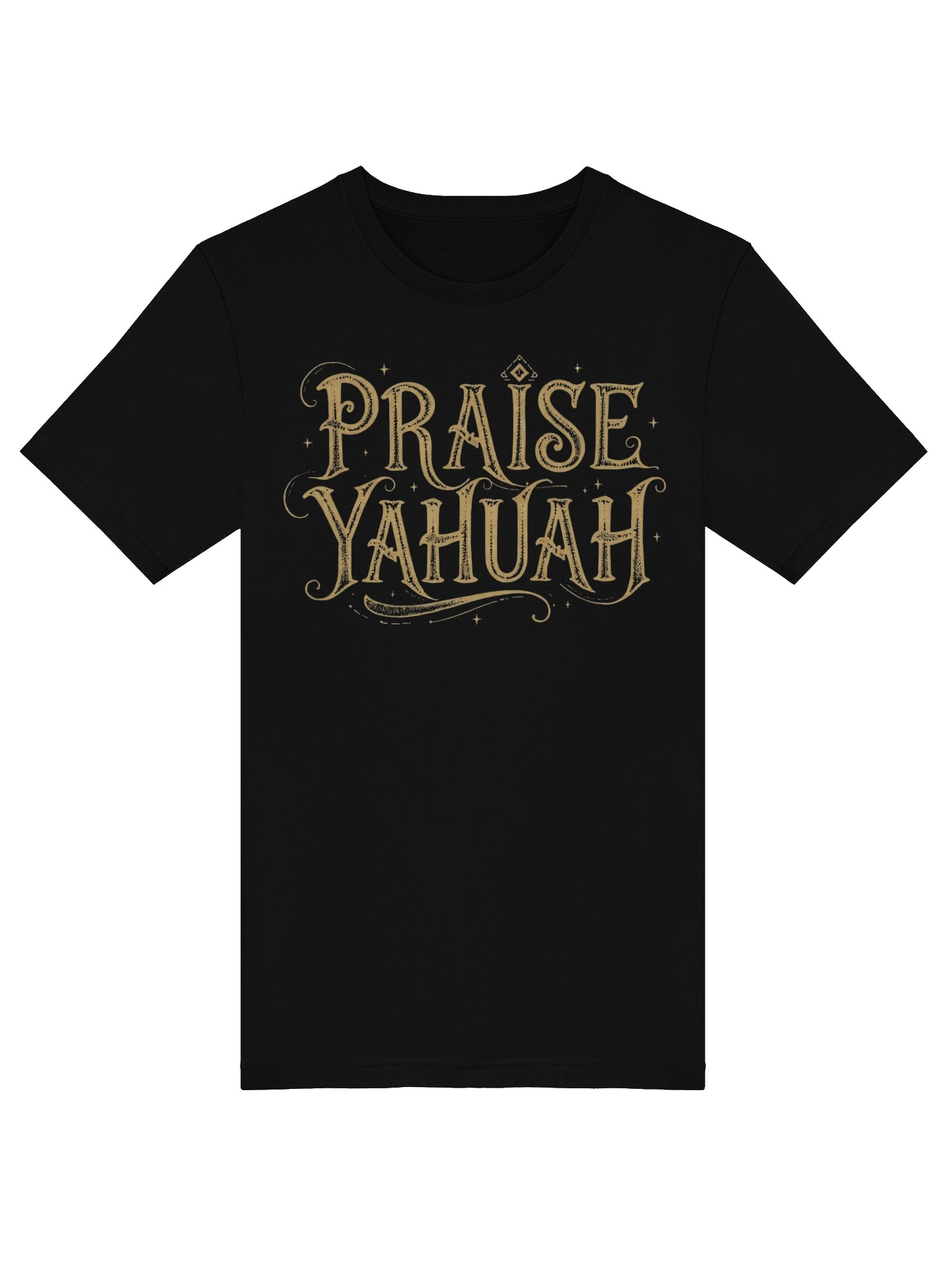 PRAISE YAHUAH Graphic Art T-Shirt | Sacred Name Hebrew Faith Apparel | Premium Unisex Tee product image (5)