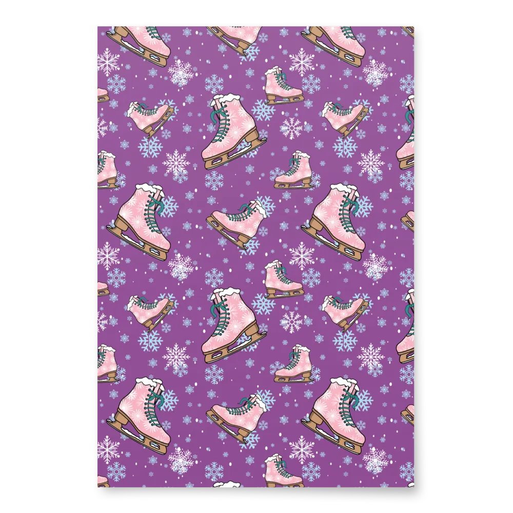 Ice Skating Wrapping Paper Sheet Set product image (6)