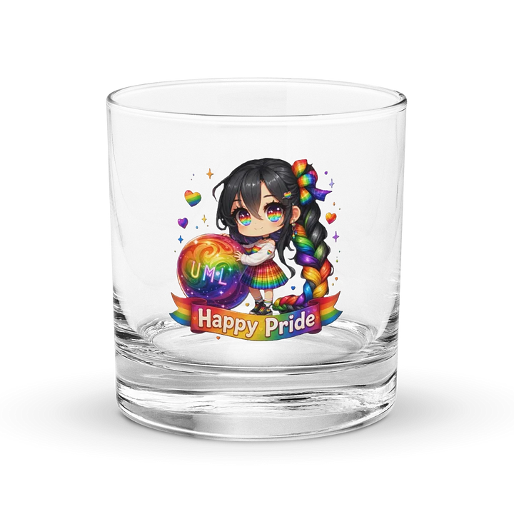Happy Pride Rainbow Anime Rocks Glass product image (1)