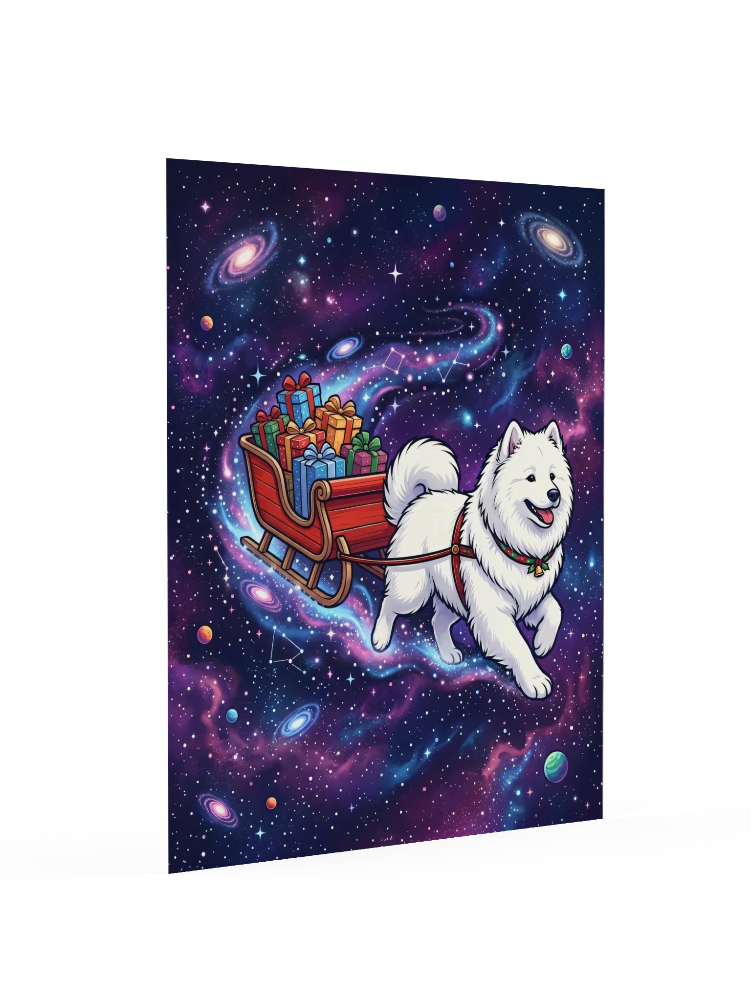 Space Sleigh Samoyed Poster product image (16)