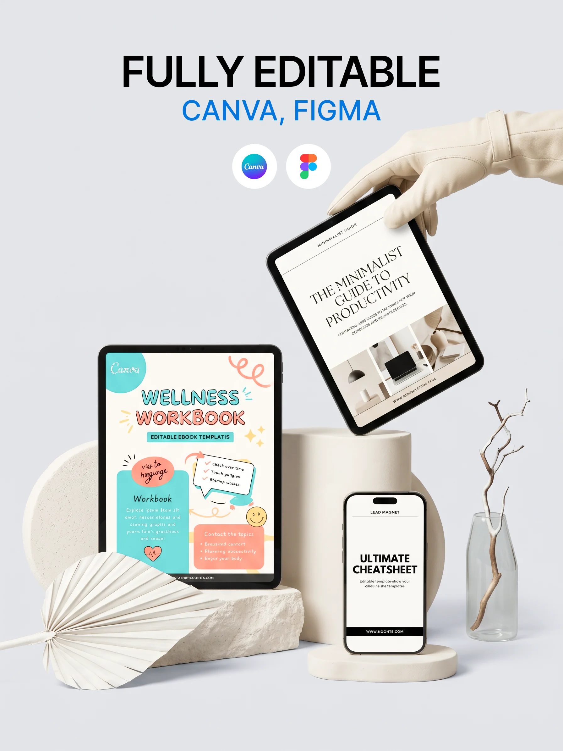Ebook Templates Bundle | 50+ Editable Canva Pages for Workbooks, Guides & Lead Magnets product image (2)