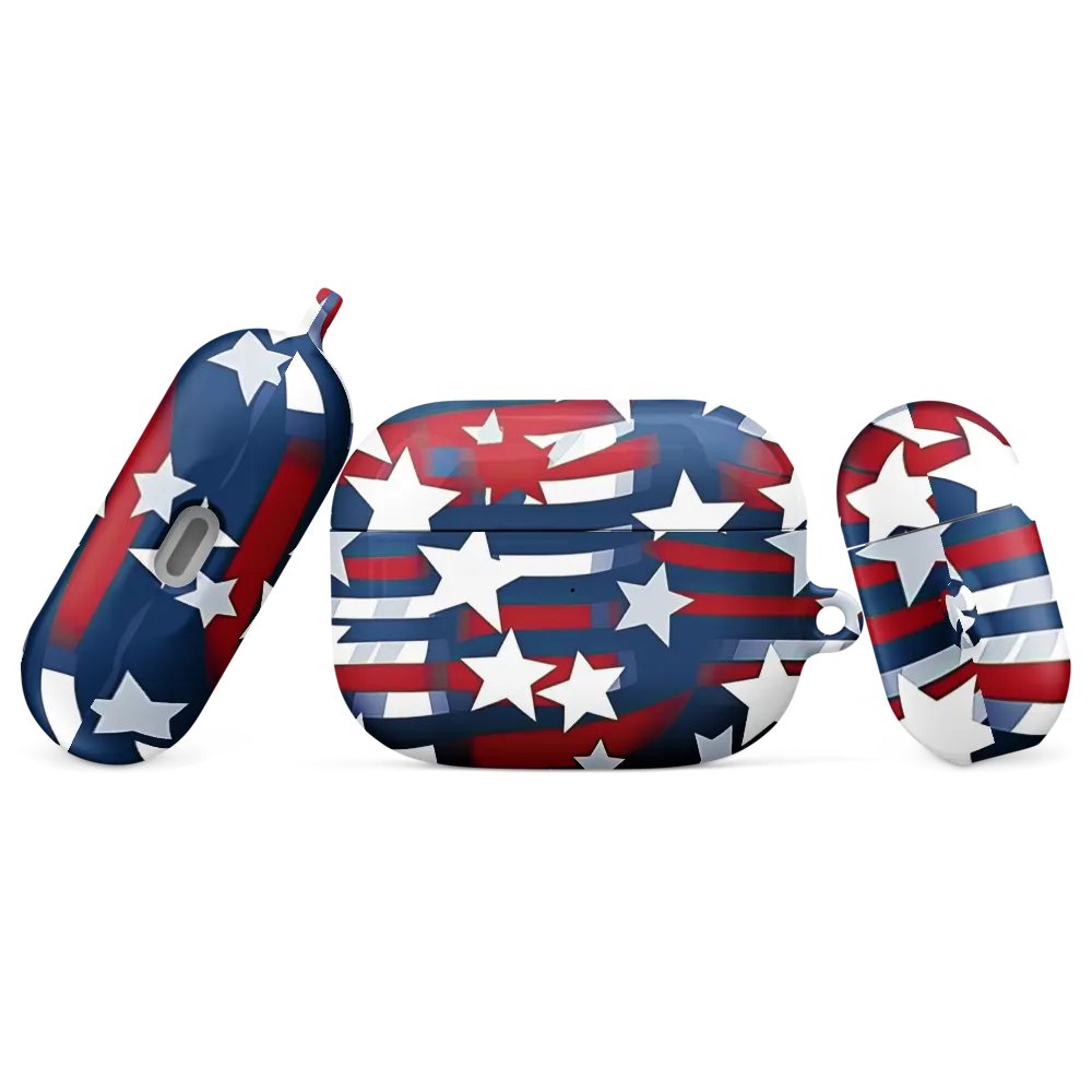 Patriotic Waves All-Over Print AirPods® Pro Gen 1 and 2 Gen 1 and 2, Gen 3 Cases product image (1)