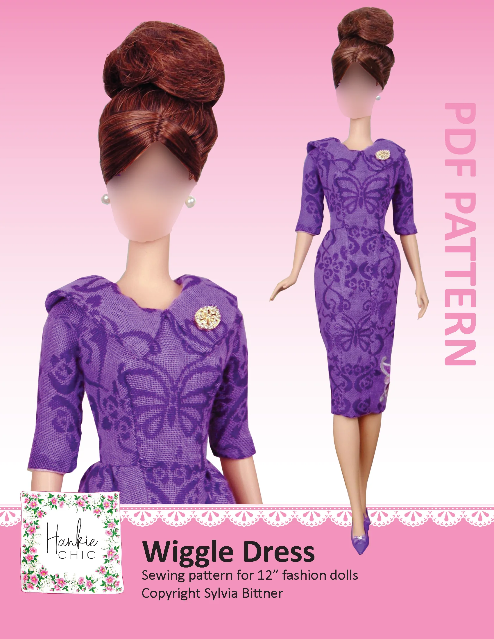 Wiggle Dress sewing pattern for 12