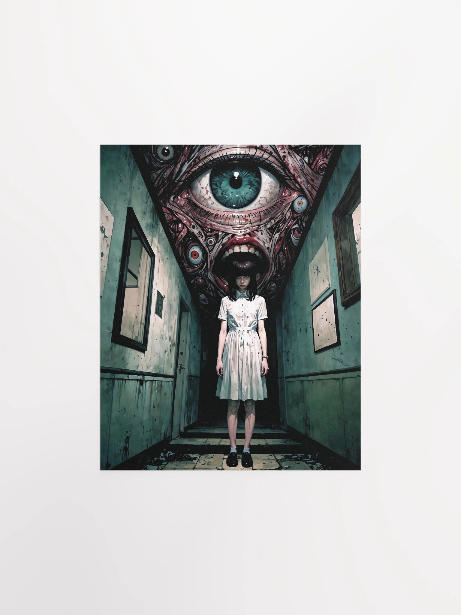Surreal Nightmare Corridor Matte Poster product image (7)