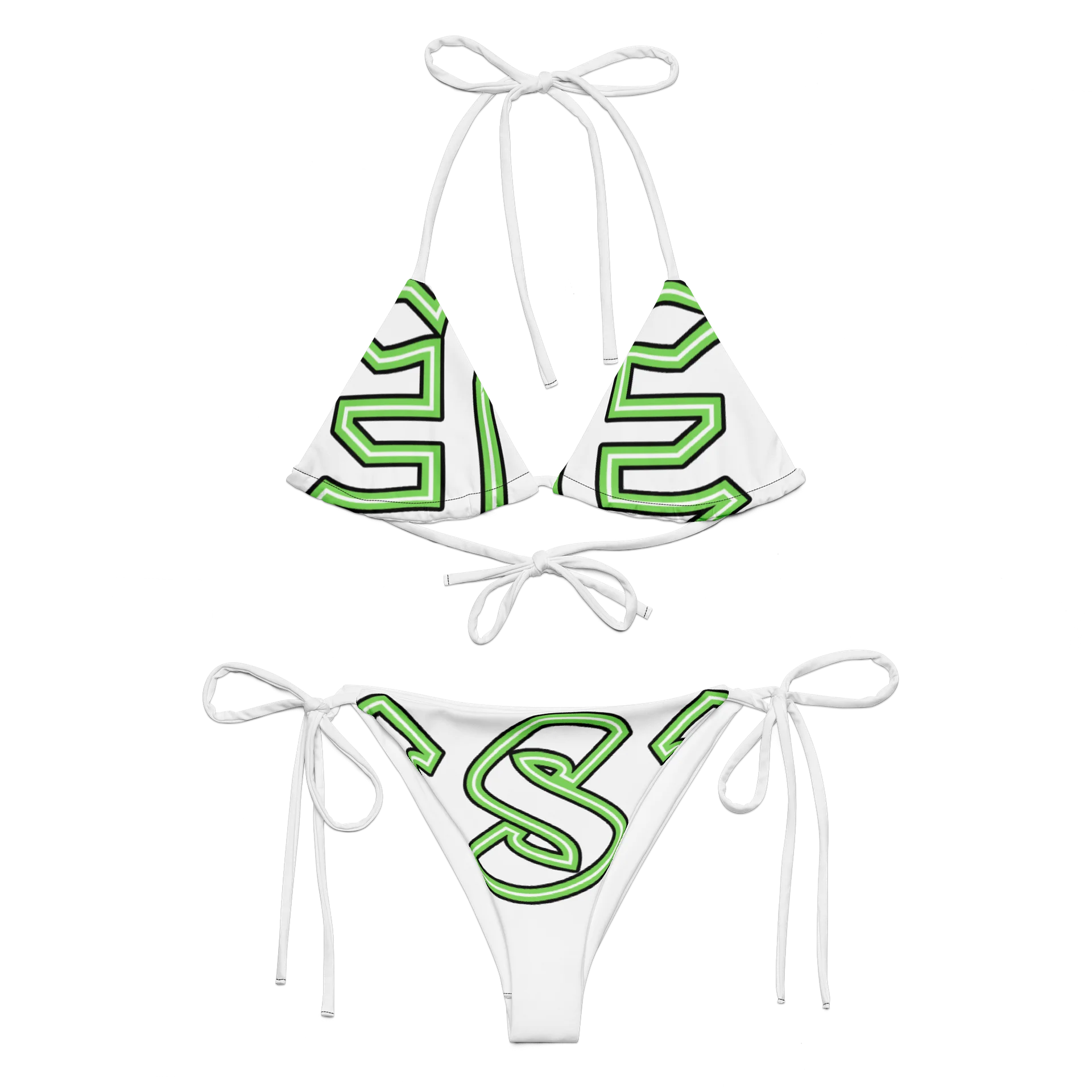 Neon Green 'ESE' Style Bikini Set product image (2)