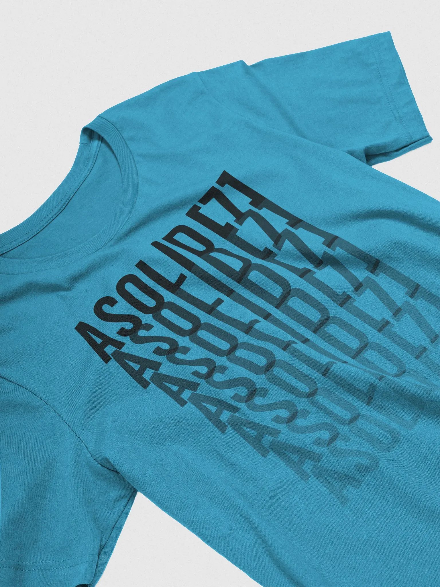 ASolid[7] Repeat Fade Black Design Tee Shirt product image (1)