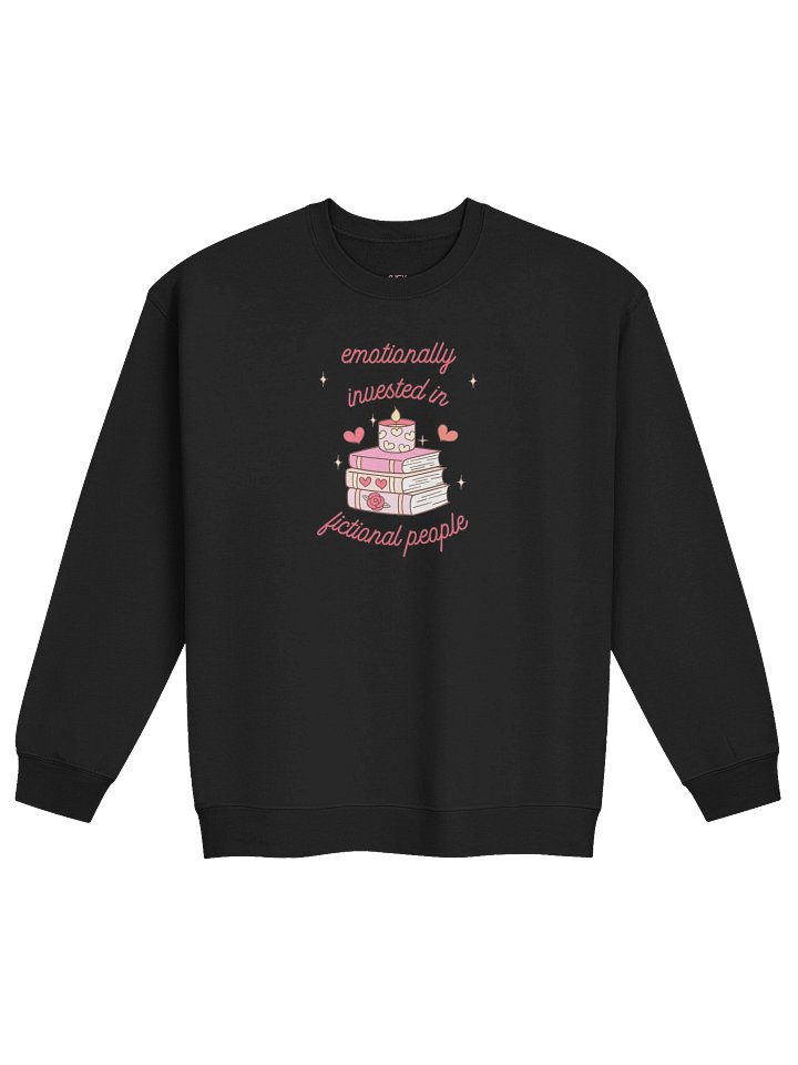 emotionally invested in fictional people starry books sweatshirt product image (1)