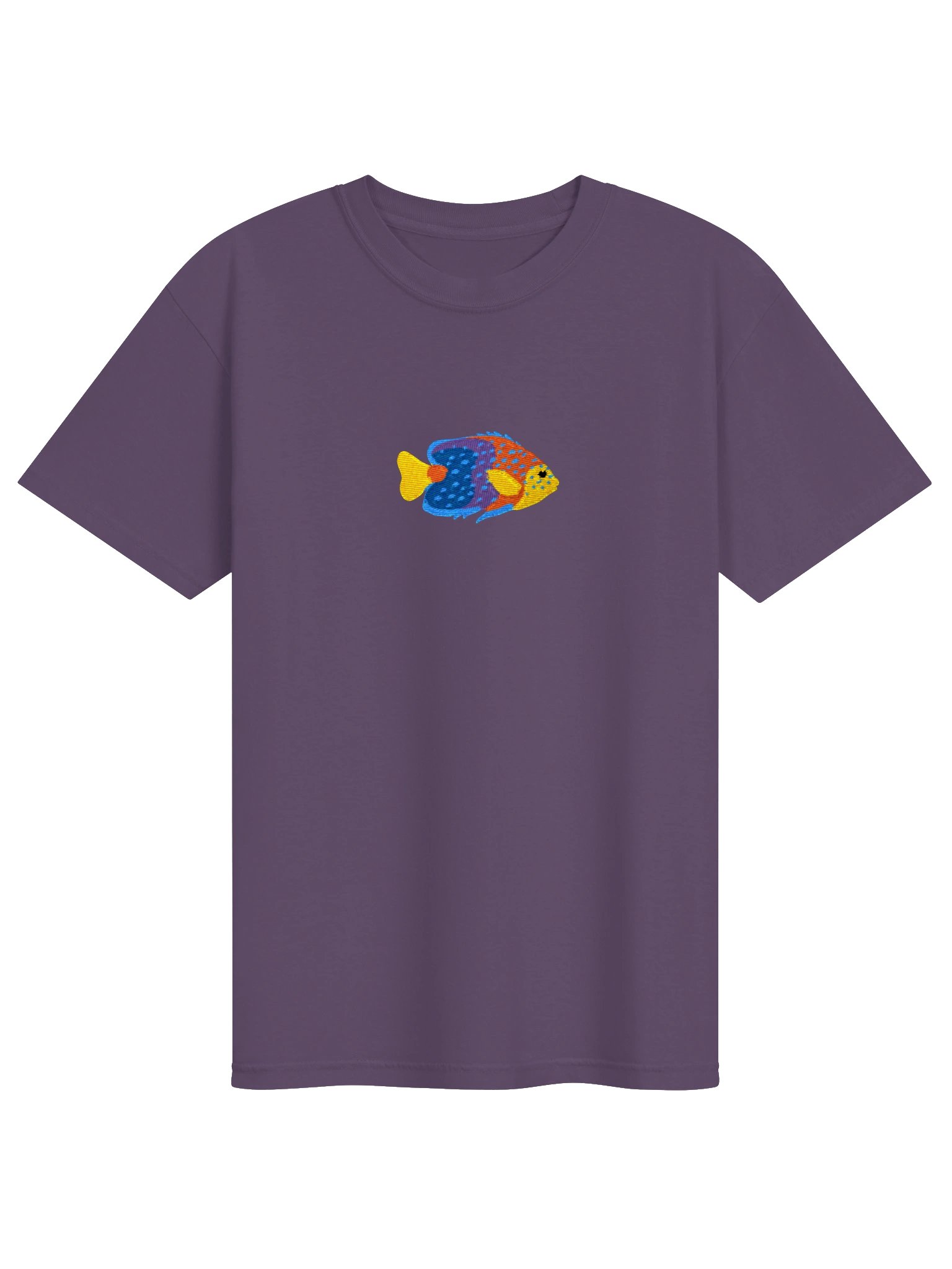 Interruptus Angelfish Embroidered Shirt | Reef Aquarium Fish Embroidery Tee | Rare Saltwater Marine Fish Apparel product image (41)