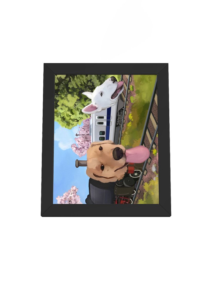 train dogs framed poster product image (3)