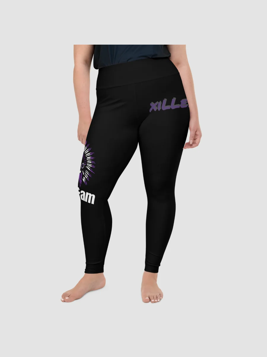 [xiLLestChief] All-Over Print Plus Size Leggings - Black product image (3)