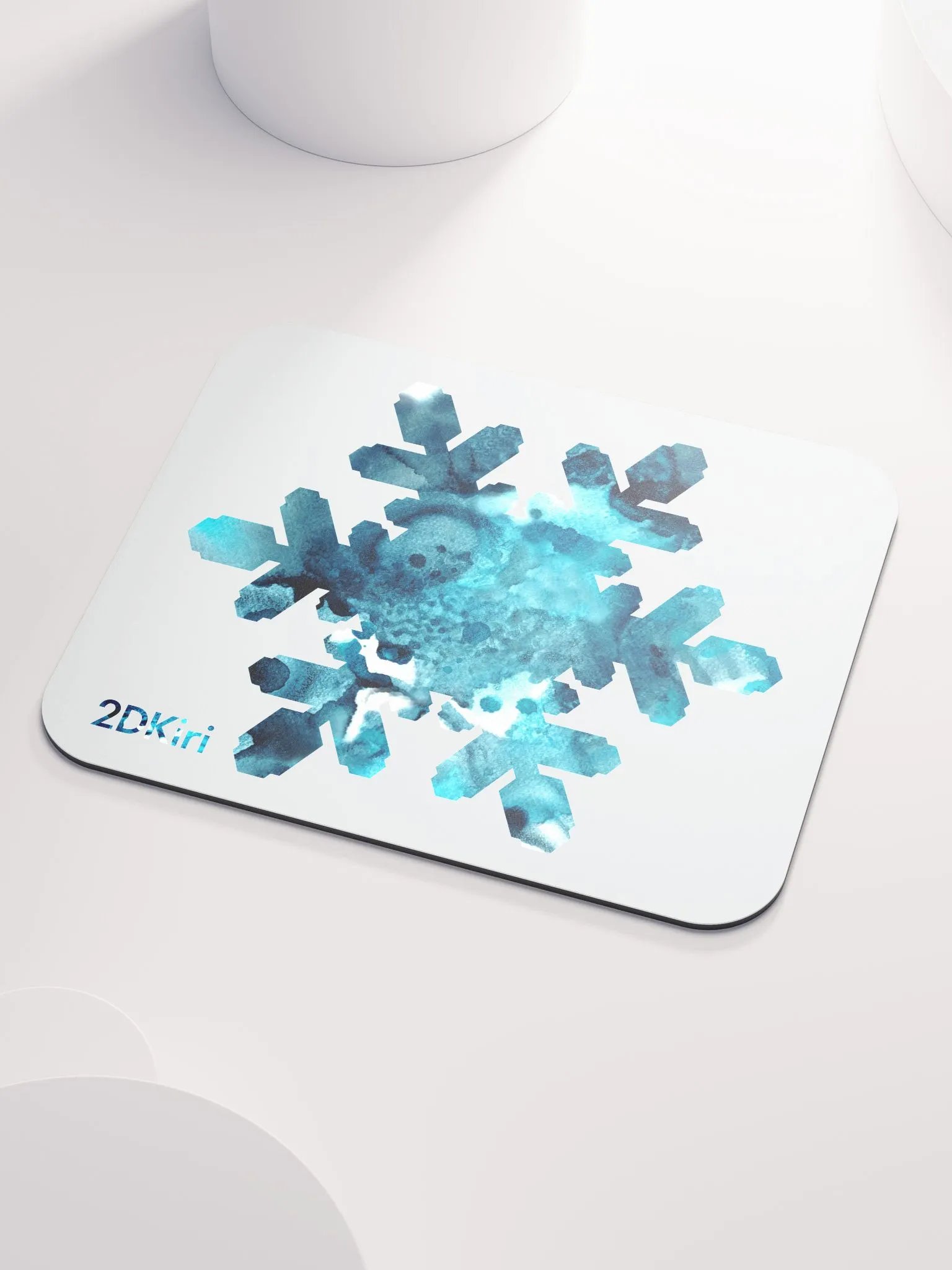 Blue Snowflake Mouse Pad product image (3)