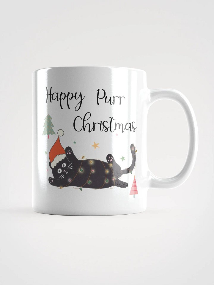 White Ceramic Cat Mug Purrfect Christmas product image (2)