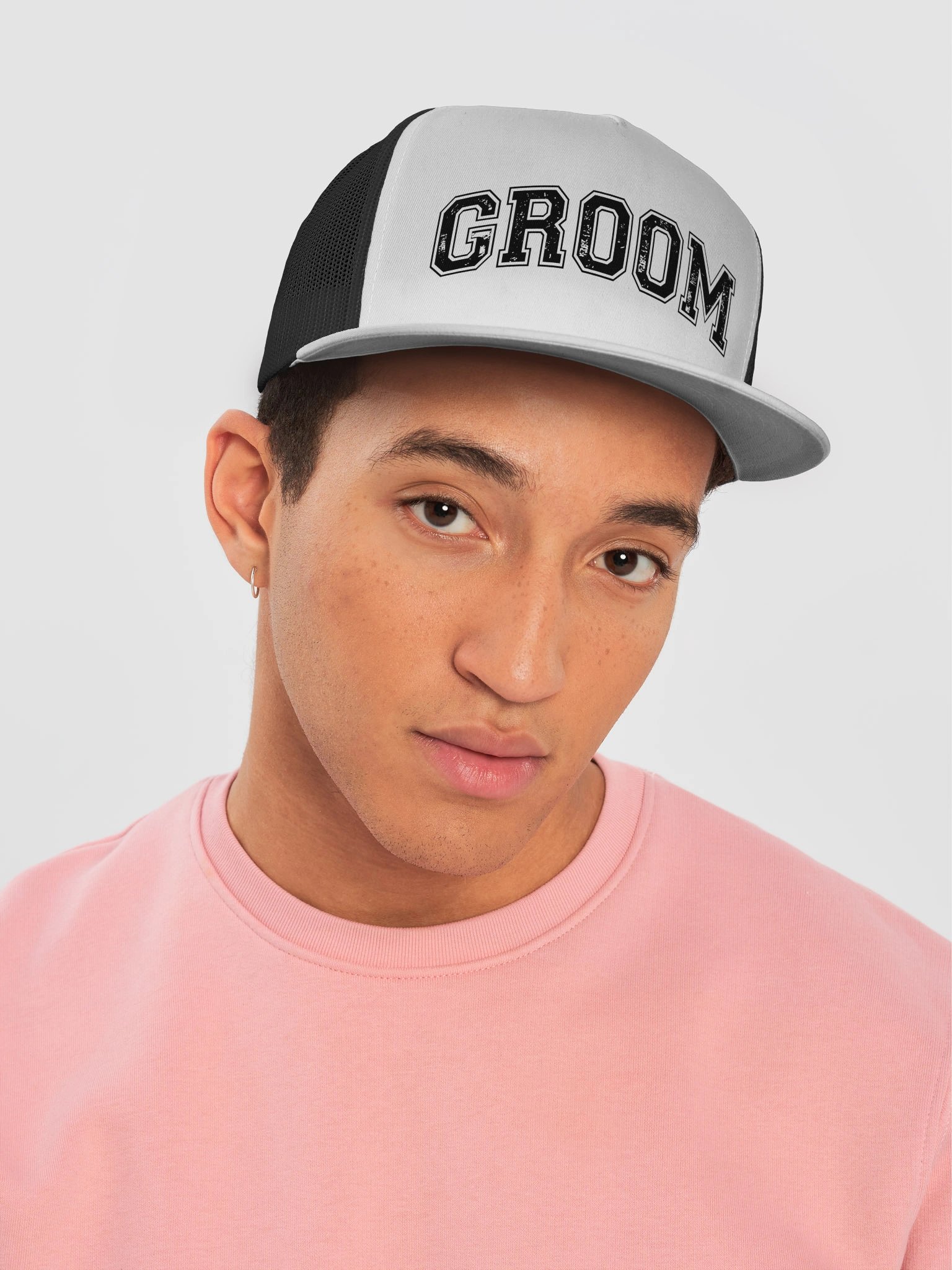 GROOM Trucker Hat | Collegiate Wedding Cap product image (10)