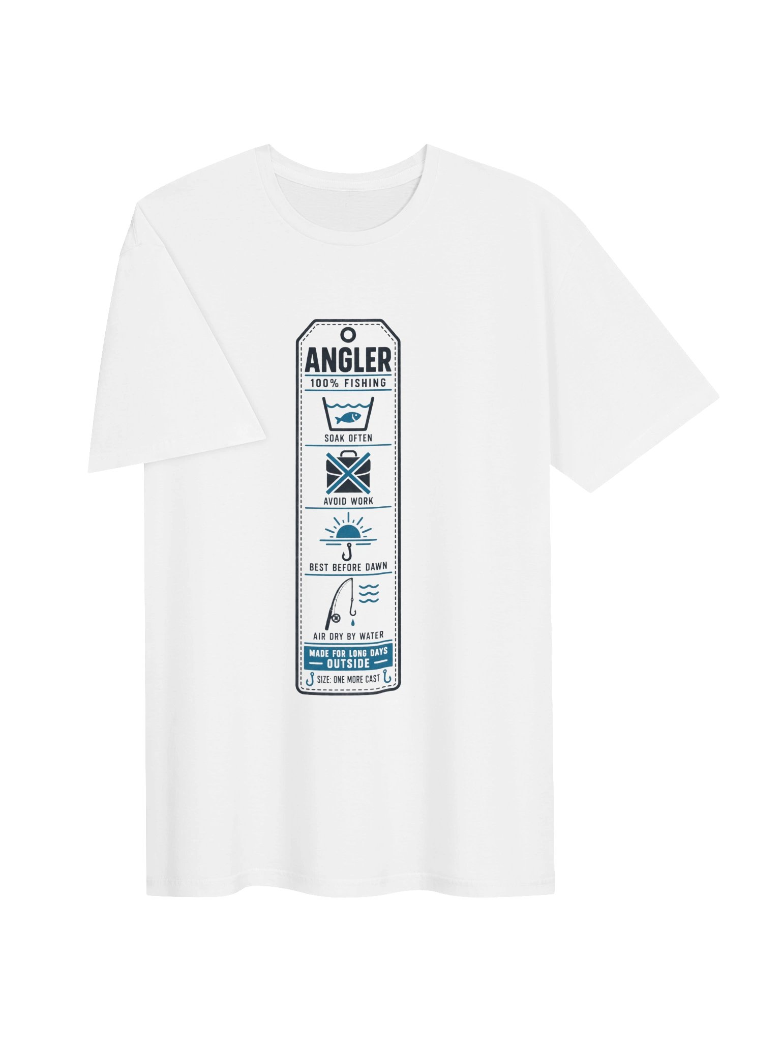 Care Instructions for an Angler T-Shirt product image (33)