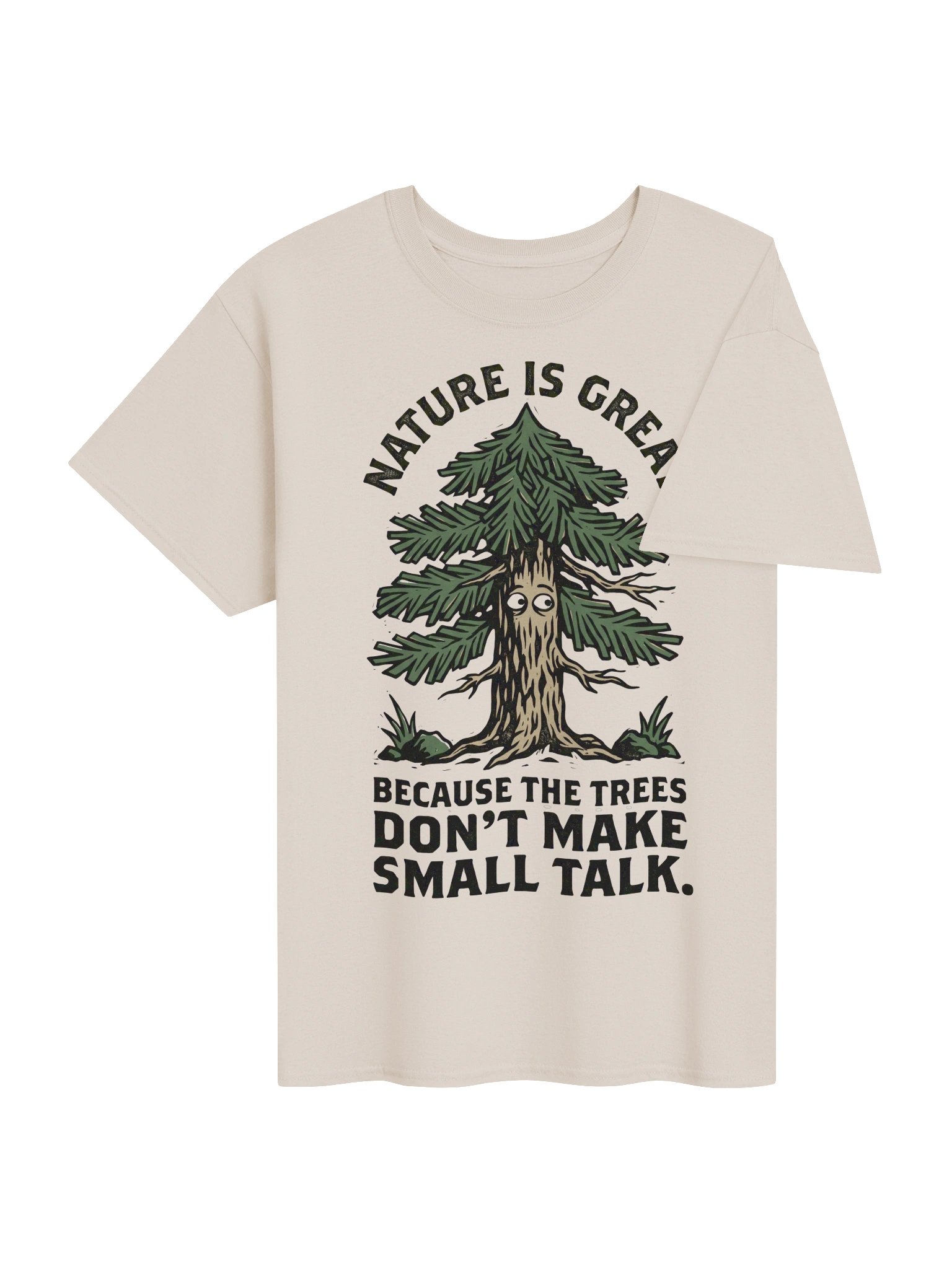 Funny Introvert Nature Is Great No Small Talk Hiking T-Shirt product image (24)