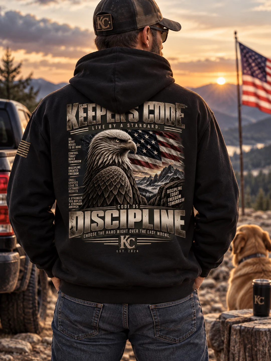 Keeper’s Code™ Men’s CODE 05 Discipline Eagle Hoodie product image (2)