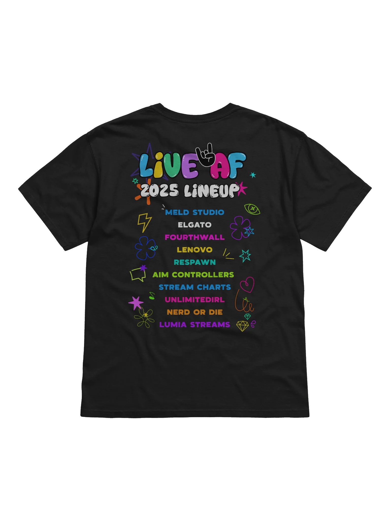 LiveAF 2025 T-Shirt product image (2)