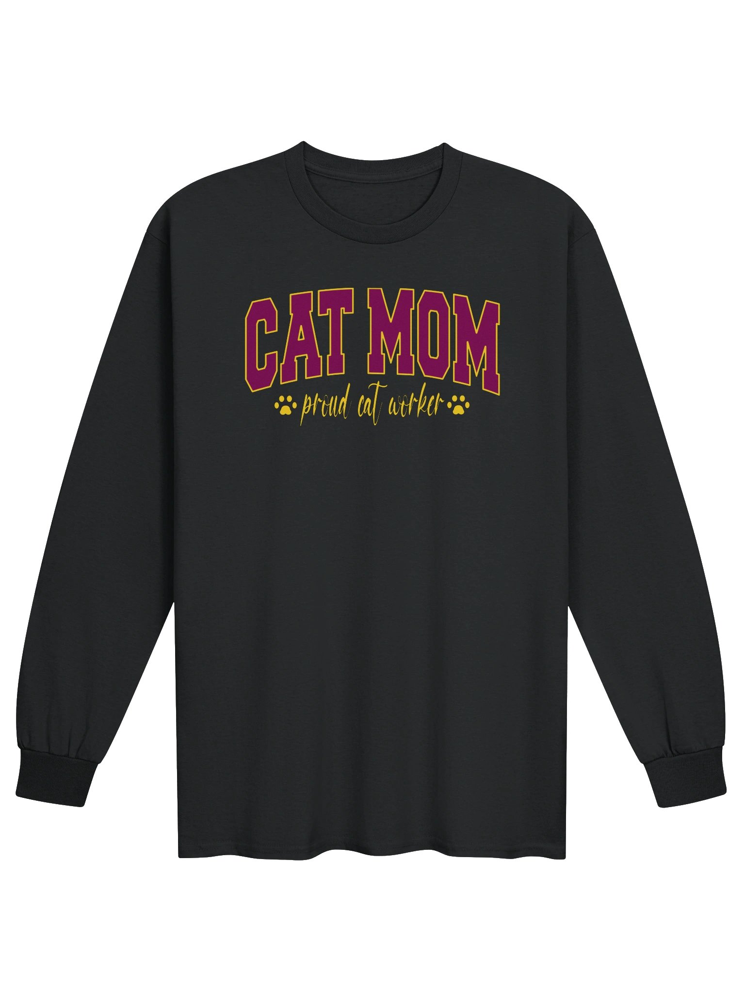 Cat Mom 2 (proud cat worker) - Unisex Adult Long Sleeve T-shirt product image (1)