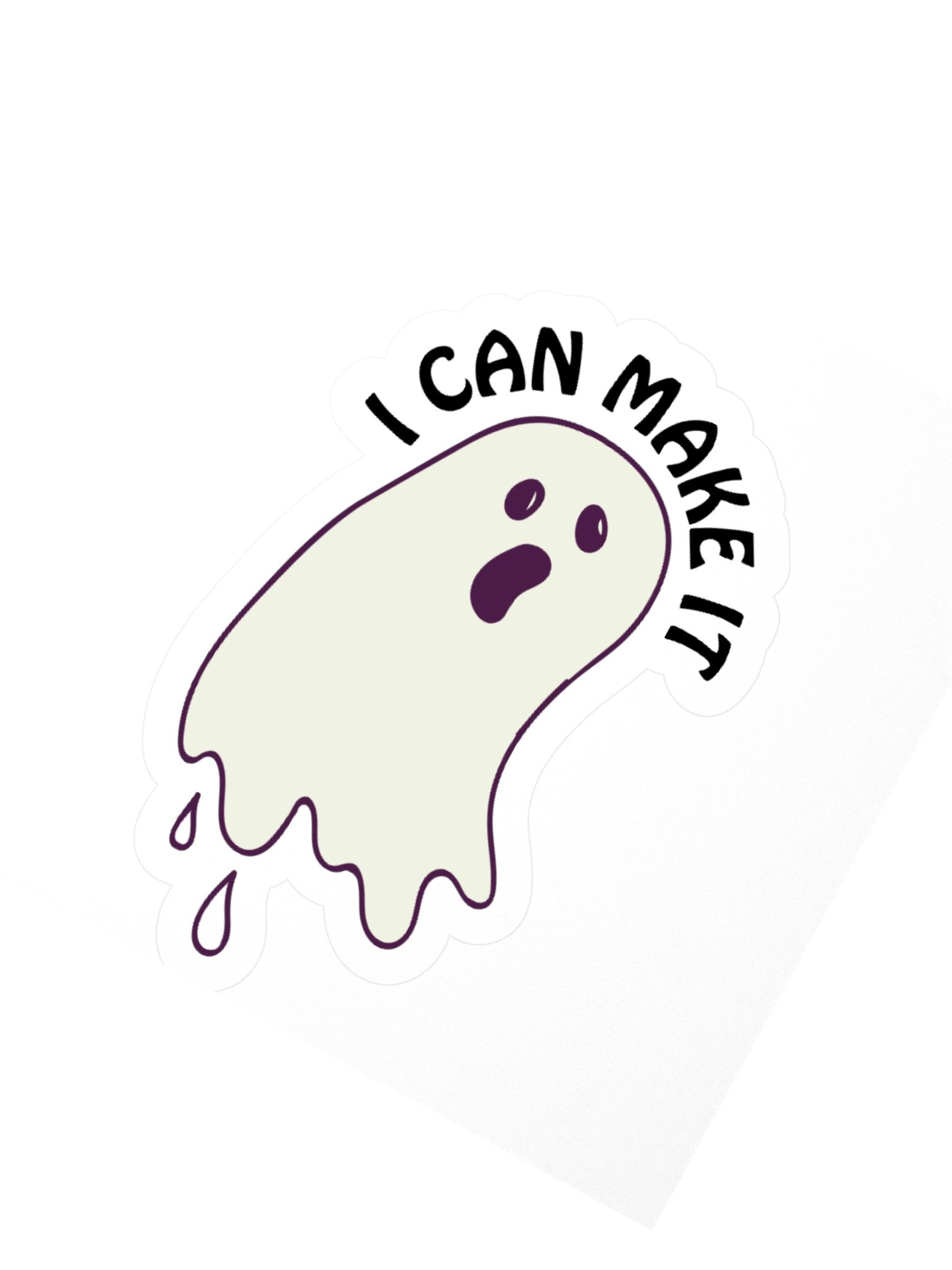 Drippy Ghost Cut Sticker product image (6)