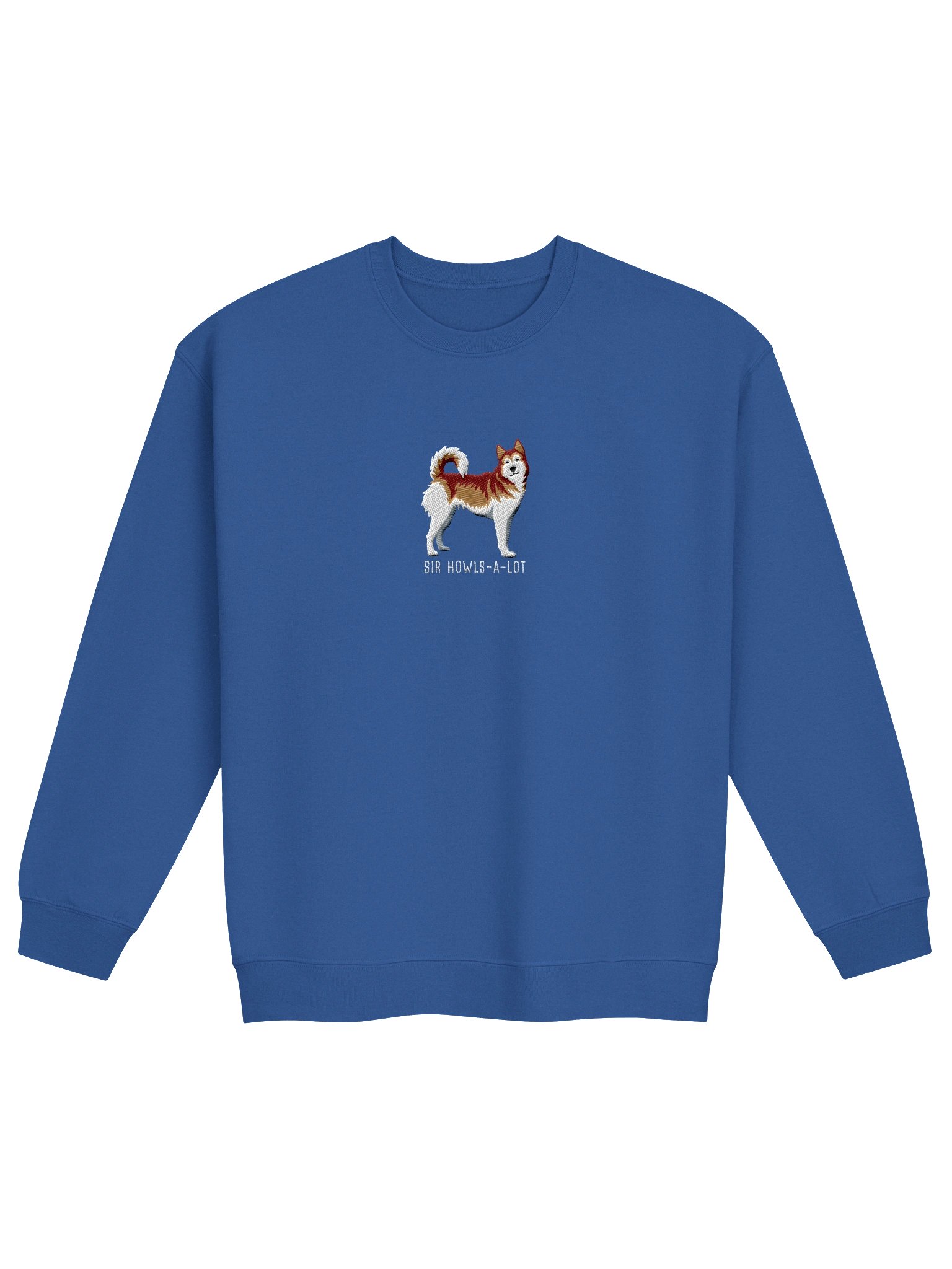 Sir Howls-A-Lot Sweatshirt (Embroidered) of a Siberian Husky(Brown & White) product image (4)