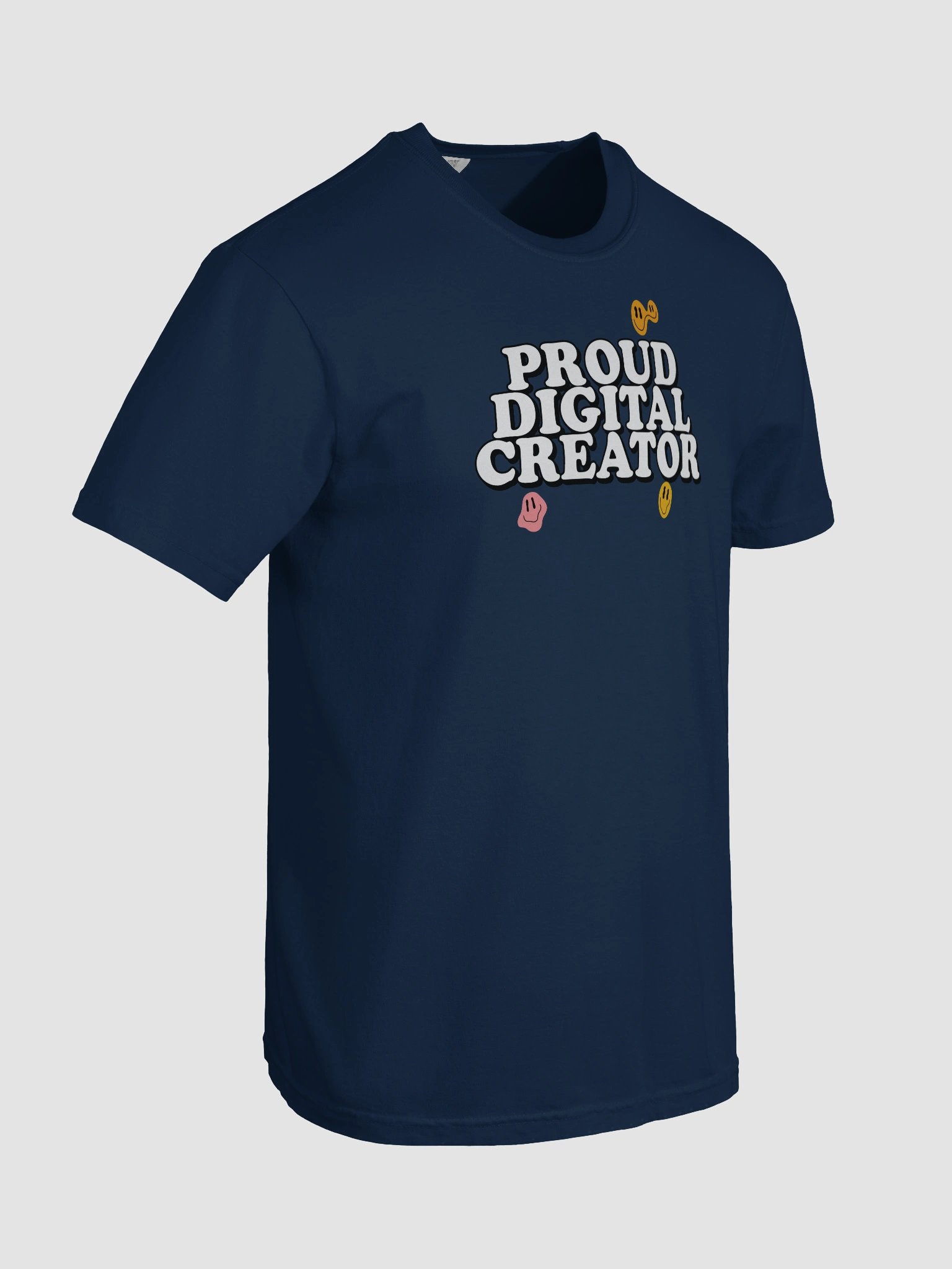 Proud Digital Creator Faces Navy Blue T-Shirt product image (8)