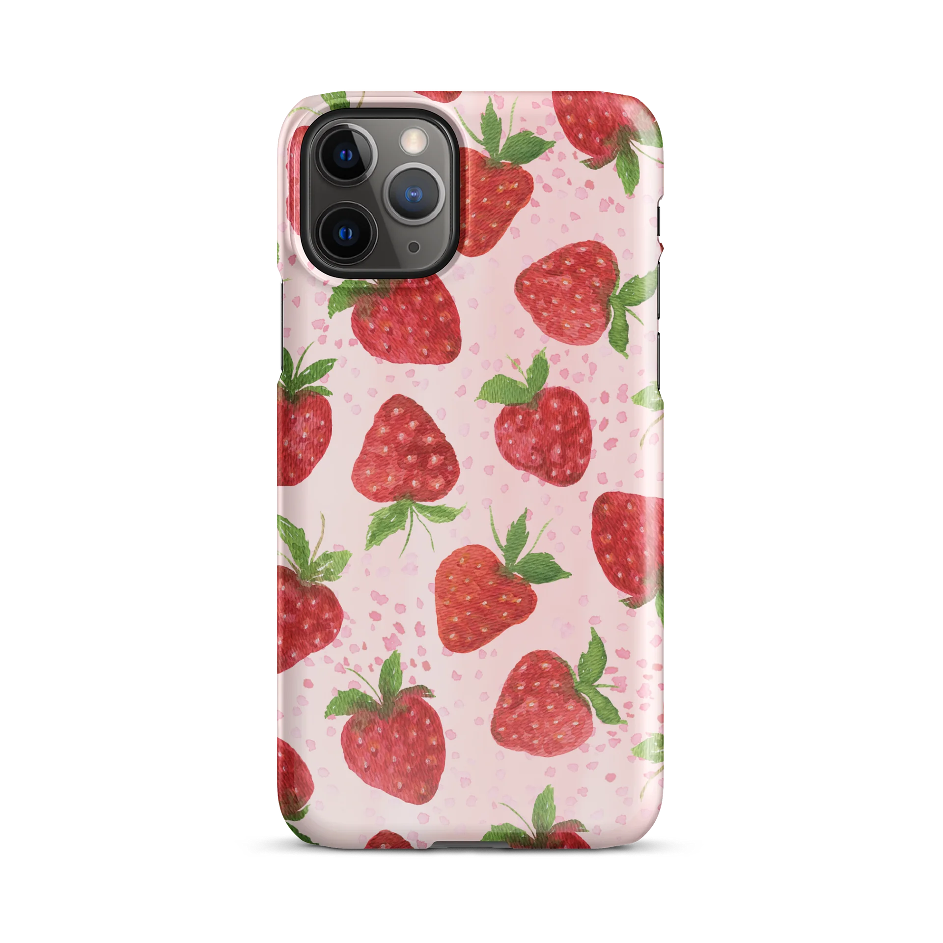 Pink Strawberry Pattern iPhone Snap Case product image (29)
