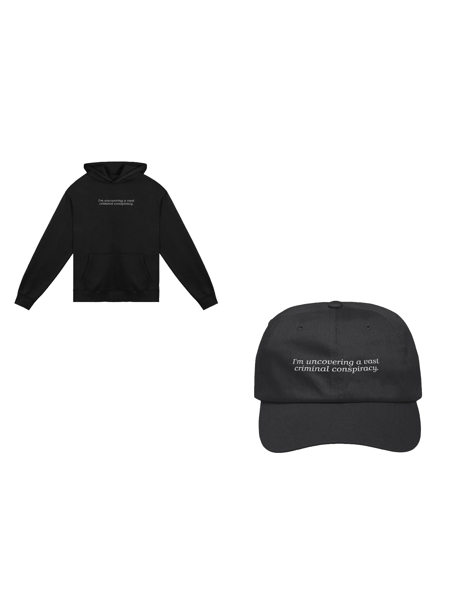 The Whole Case: Conspiracy Hoodie + Dad Hat product image (1)