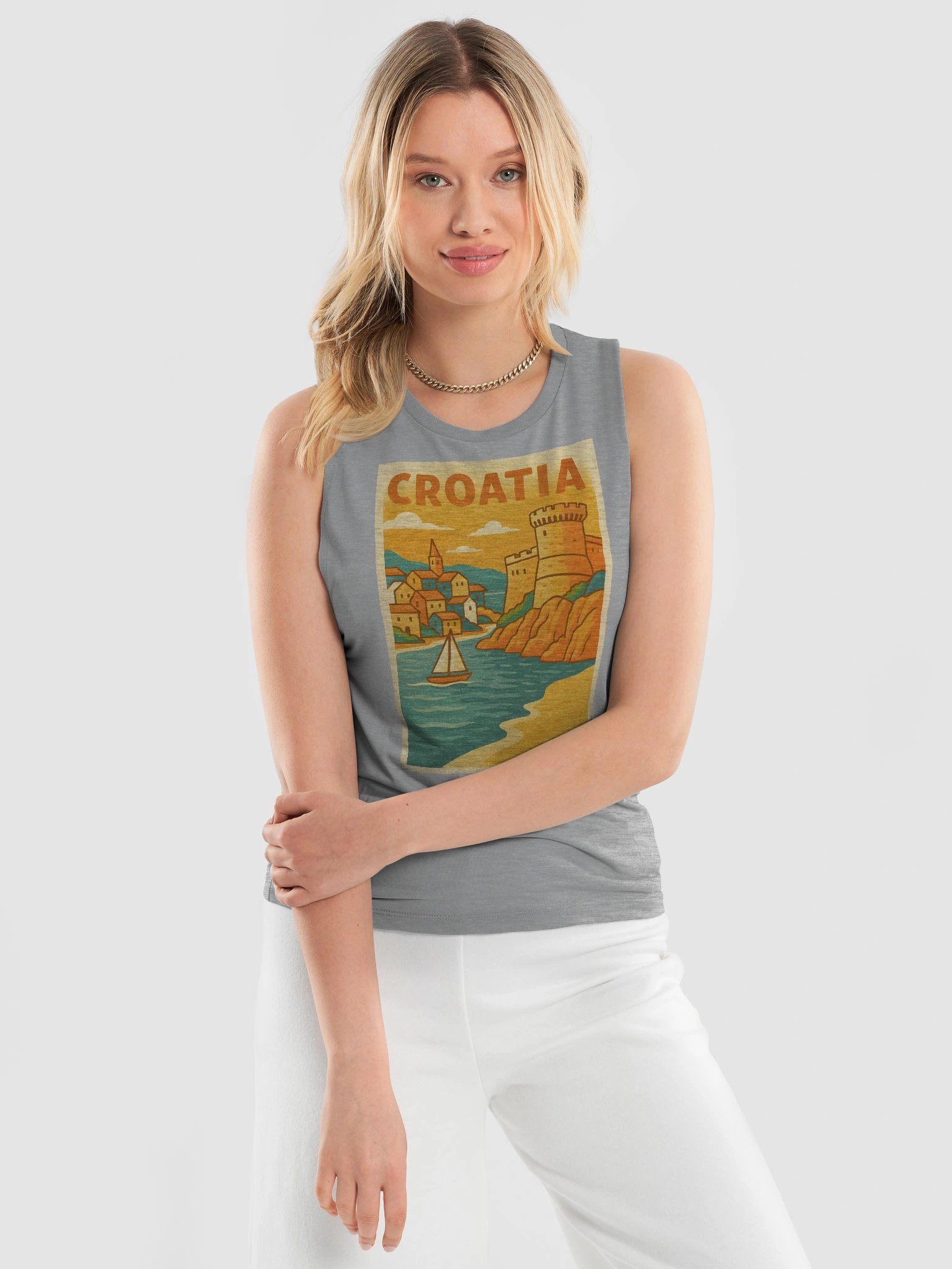 Croatia – Women’s Flowy Muscle Tank product image (17)
