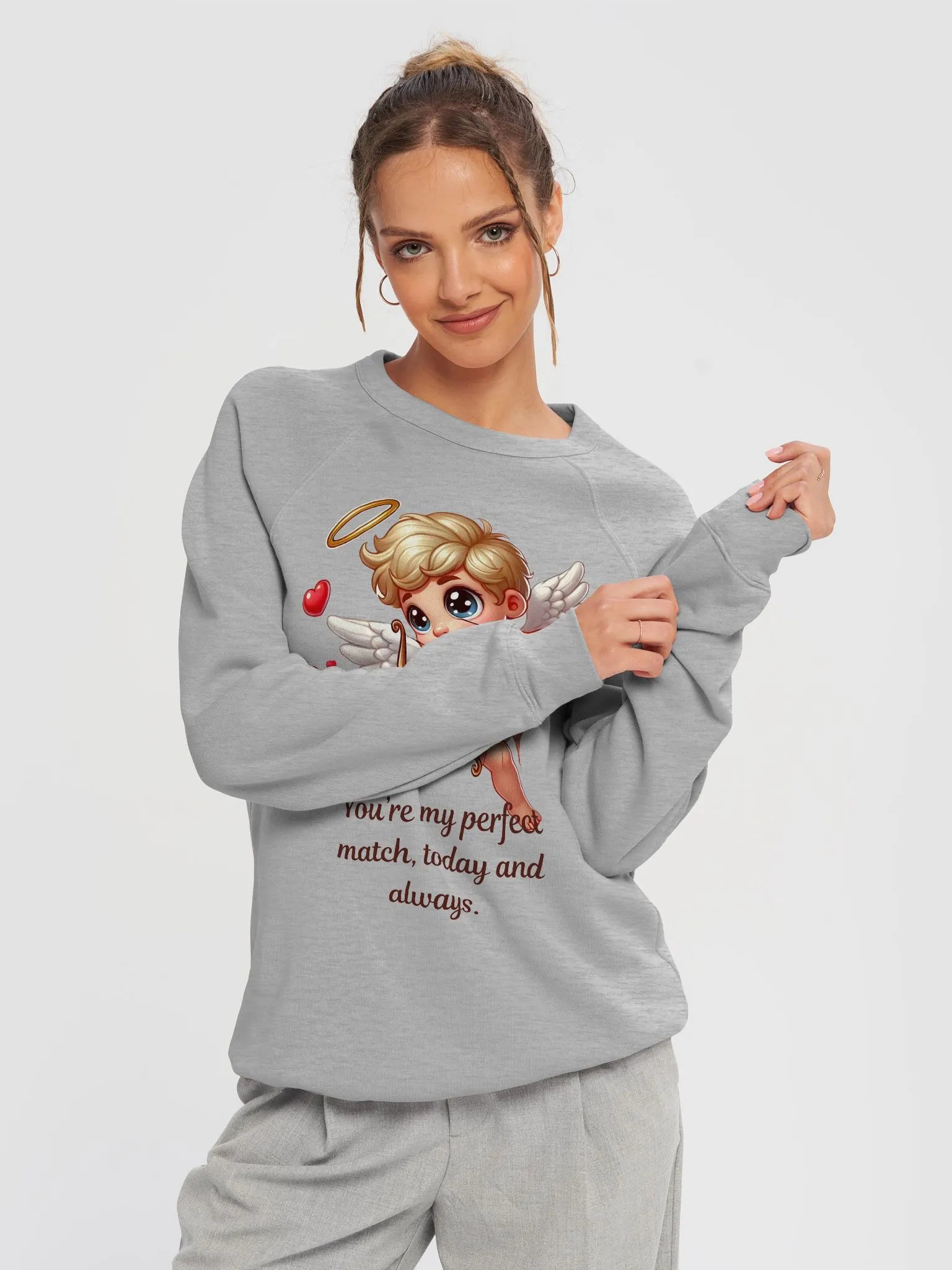 Cupid's Perfect Match Raglan Sweatshirt product image (3)