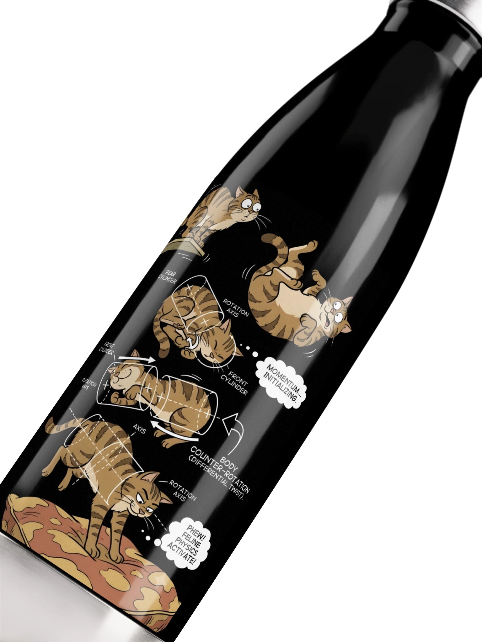 Feline Physics Cat Twist Water Bottle product image (5)
