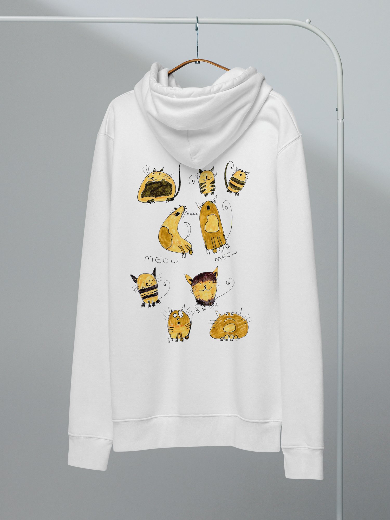 Abstract Cool Cats Unisex Organic Hoodie product image (7)